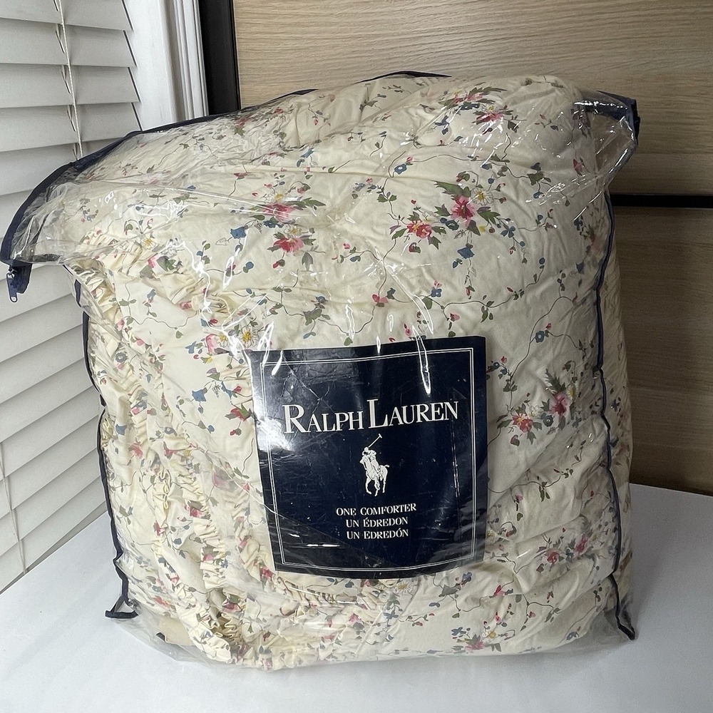 Vintage‎ 90s Ralph Lauren Pebble Path Comforter Full/Queen Discontinued Open Box